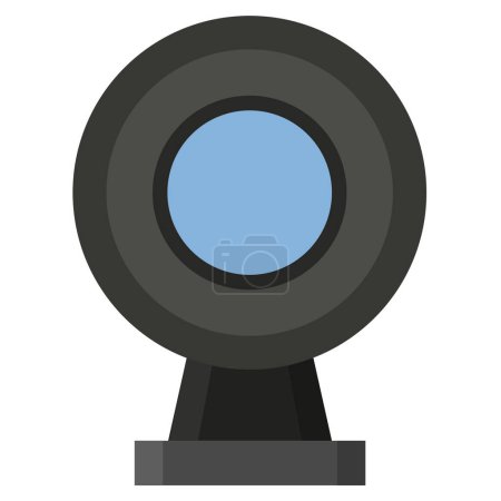 Ilustración de Icono de cámara web aislado sobre fondo blanco - Imagen libre de derechos