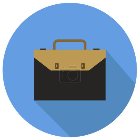 Illustration for Briefcase round icon isolated on white background - Royalty Free Image