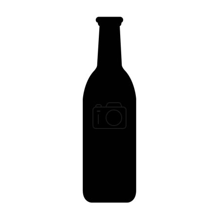 Ilustración de Vino botella icono vector ilustración - Imagen libre de derechos