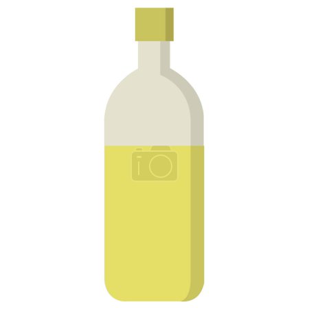 Téléchargez les illustrations : Icône de bouteille de vin jaune. icône vectorielle isométrique de bouteille de vin jaune pour la conception web isolé sur fond blanc - en licence libre de droit