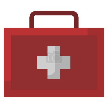 Illustration for First aid kit icon isolated on white background - Royalty Free Image