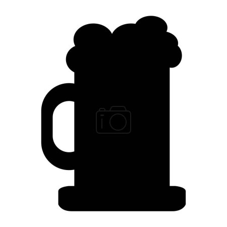 Ilustración de Icono de cristal de cerveza, estilo de esquema - Imagen libre de derechos
