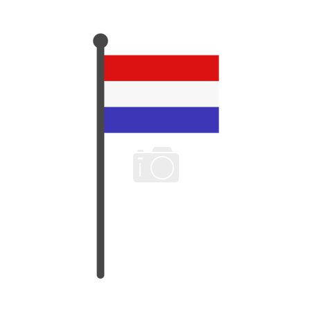 Illustration for Netherland flag icon, vector illustration simple design - Royalty Free Image