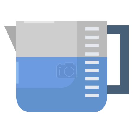 Illustration for Measuring cup icon. flat design - Royalty Free Image