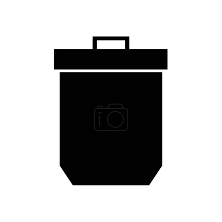 Téléchargez les illustrations : Icône poubelle, poubelle, icône poubelle isolée sur fond blanc. - en licence libre de droit