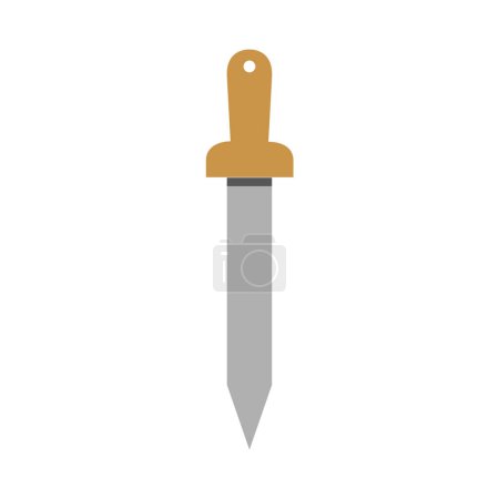 Ilustración de Icono de espada sobre fondo blanco - Imagen libre de derechos