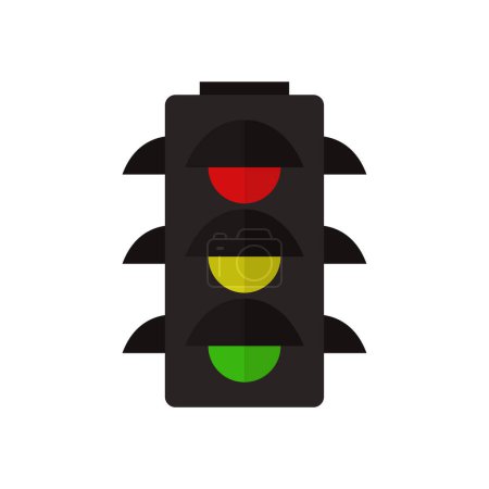 Illustration for Vector illustration of traffic light icon - Royalty Free Image