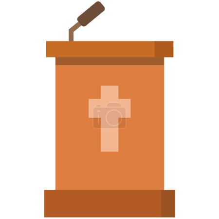 Illustration for Priest stand icon vector illustration - Royalty Free Image