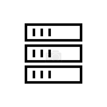 Ilustración de Servidor base de datos icono vector ilustración - Imagen libre de derechos