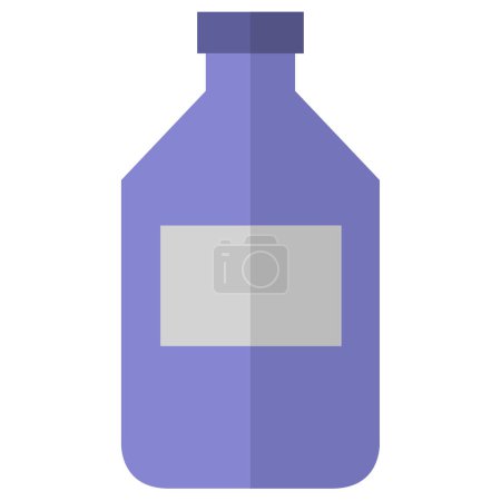 Illustration for Milk can icon in flat style isolated on a white background. - Royalty Free Image