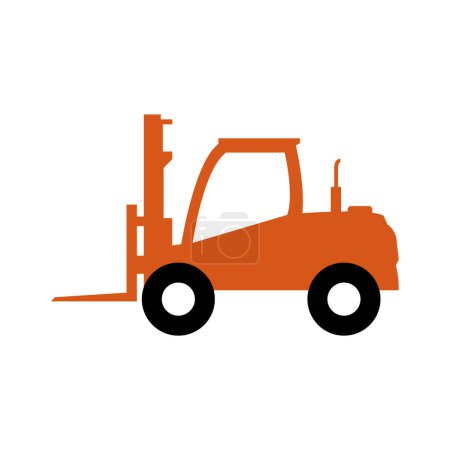 Illustration for Tractor icon on white background - Royalty Free Image