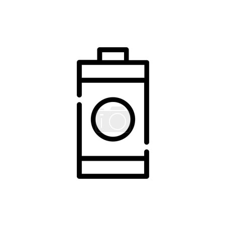 Ilustración de Icono de la batería en estilo plano aislado sobre un fondo blanco. - Imagen libre de derechos