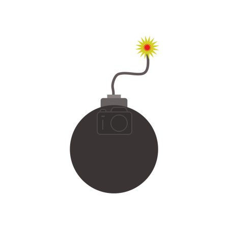 Illustration for Bomb icon illustration vector - Royalty Free Image