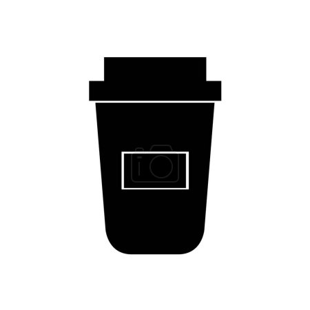 Téléchargez les illustrations : Tasse de café vecteur glyphe plat icône desig - en licence libre de droit