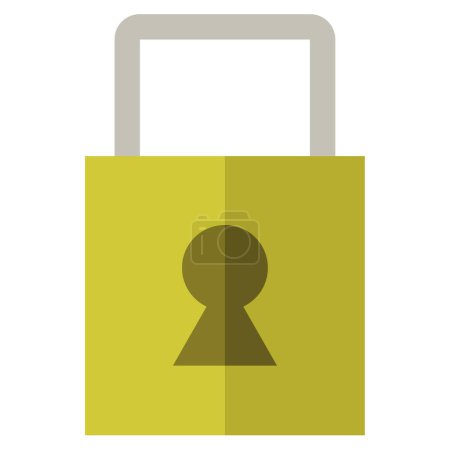 Illustration for Padlock icon vector illustration design template - Royalty Free Image