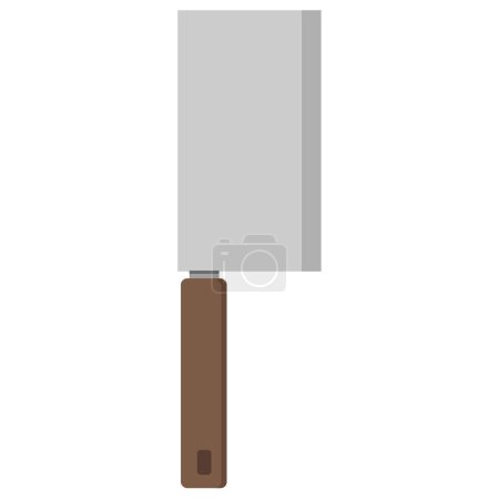 Téléchargez les illustrations : Couteau de cuisine design simple, icône de hache - en licence libre de droit
