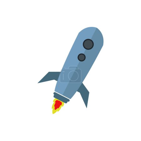 Illustration for Rocket icon in trendy style isolated background - Royalty Free Image