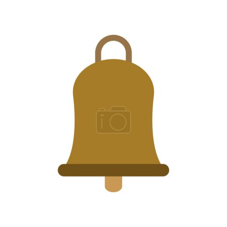 Illustration for Bell flat icon on white background - Royalty Free Image
