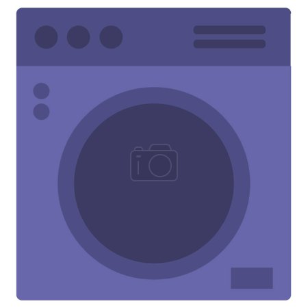 Téléchargez les illustrations : Icône de machine à laver. illustration design - en licence libre de droit