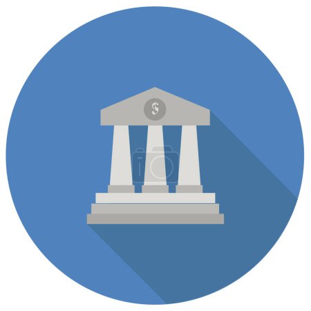 Illustration for Bank flat vector icon which can easily modify or edit - Royalty Free Image