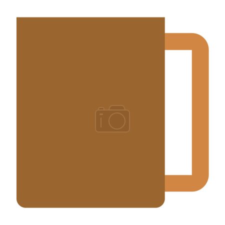 Téléchargez les illustrations : Tasse de café plat vecteur icône - en licence libre de droit