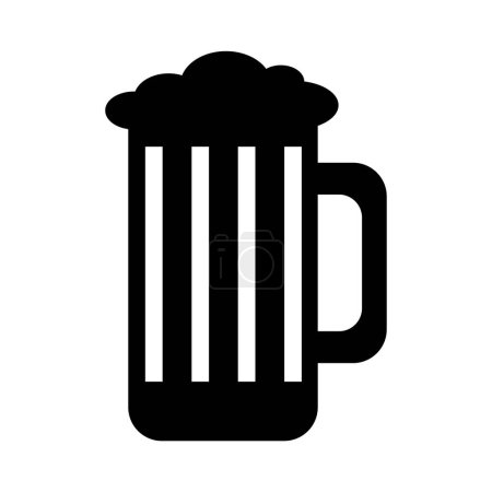 Illustration for Beer bottle icon, flat style - Royalty Free Image