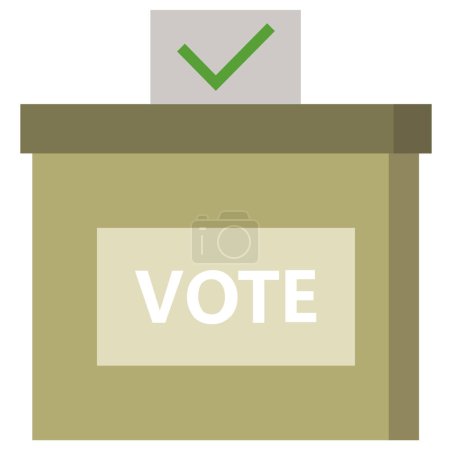Illustration for Vote box icon, vector illustration - Royalty Free Image