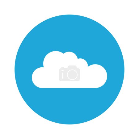 Téléchargez les illustrations : Icône nuage, icône météo isolée sur blanc - en licence libre de droit