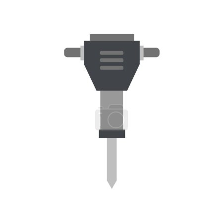 Illustration for Electric drill tool icon. flat illustration on white background - Royalty Free Image