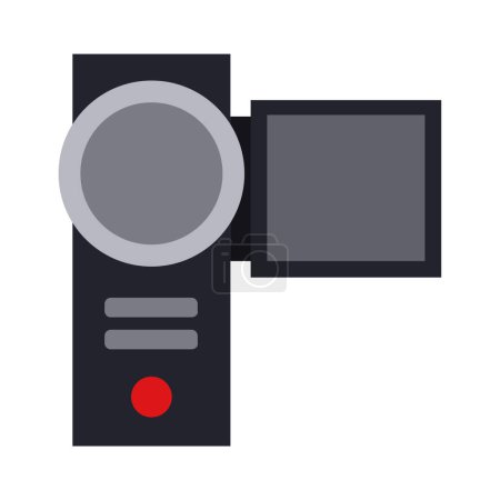 Ilustración de Icono de la tecnología de control de cámara, estilo plano - Imagen libre de derechos