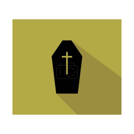 Illustration for Coffin icon. vector flat illustration - Royalty Free Image