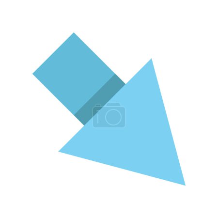 Illustration for Blue arrow flat vector icon - Royalty Free Image