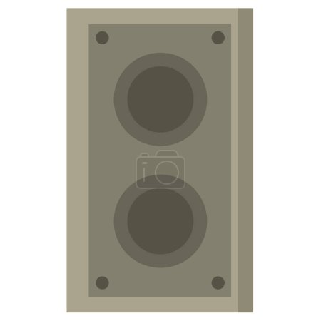 Illustration for Audio speaker icon. Subwoofer icon isolated on white - Royalty Free Image