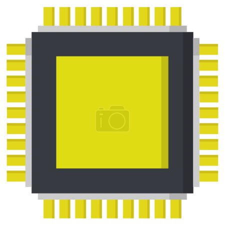 Illustration for Microchip icon isolated on white background - Royalty Free Image