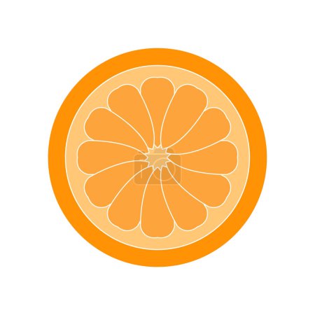 Illustration for Orange icon vector illustration on white background - Royalty Free Image