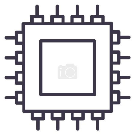 Foto de Icono de microchip aislado sobre fondo blanco - Imagen libre de derechos