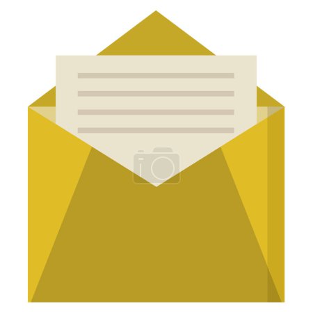 Ilustración de Icono de sobre de correo. Ilustración de vector de mensaje de correo electrónico sobre fondo aislado blanco - Imagen libre de derechos