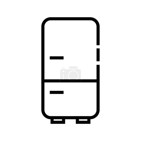 Téléchargez les illustrations : Réfrigérateur icône vectoriel illustration modèle de conception - en licence libre de droit