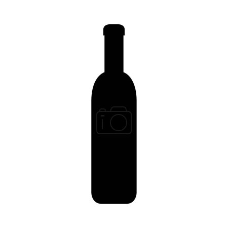 Illustration for Bottle of wine  vector  flat icon - Royalty Free Image