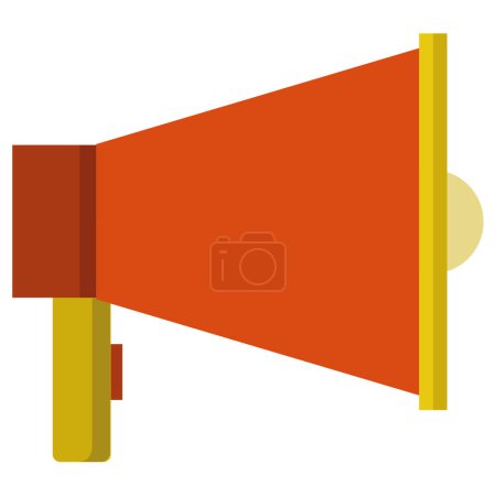 Illustration for Loudspeaker vector flat icon isolated - Royalty Free Image