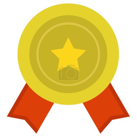 Ilustración de Medalla icono de premio, ilustración vectorial - Imagen libre de derechos