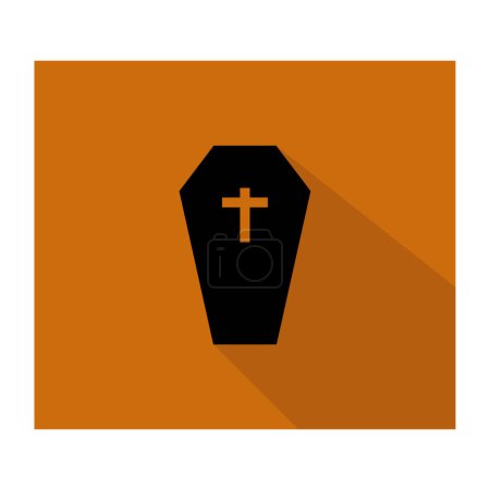 Illustration for Coffin icon vector icon - Royalty Free Image
