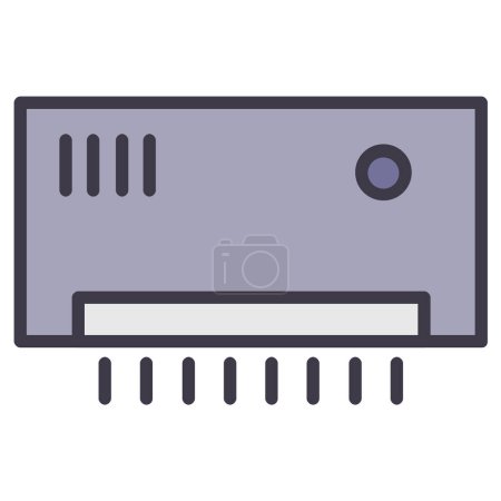 Illustration for Air conditioning icon for website, symbol, presentation - Royalty Free Image