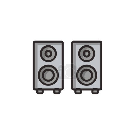 Photo for Speakers vector icon on white background - Royalty Free Image