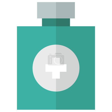 Illustration for Vector illustration of medical bottle on white background - Royalty Free Image