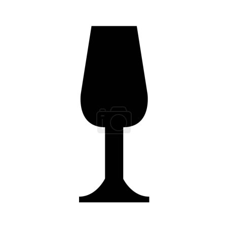Ilustración de Icono de cristal de champán, ilustración vectorial - Imagen libre de derechos