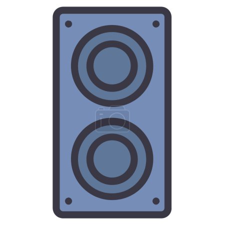 Illustration for Audio speaker icon. Subwoofer icon isolated on white - Royalty Free Image