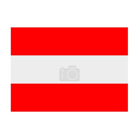 Téléchargez les illustrations : Drapeau de l'Autriche icône isolée - en licence libre de droit