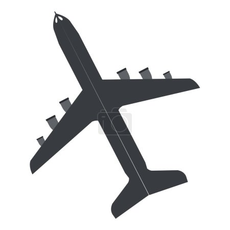 Téléchargez les illustrations : Icône de l'avion. design plat. symbole de voyage - en licence libre de droit