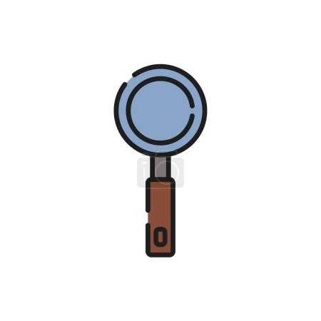 Illustration for Flat design of magnifying glass icon - Royalty Free Image